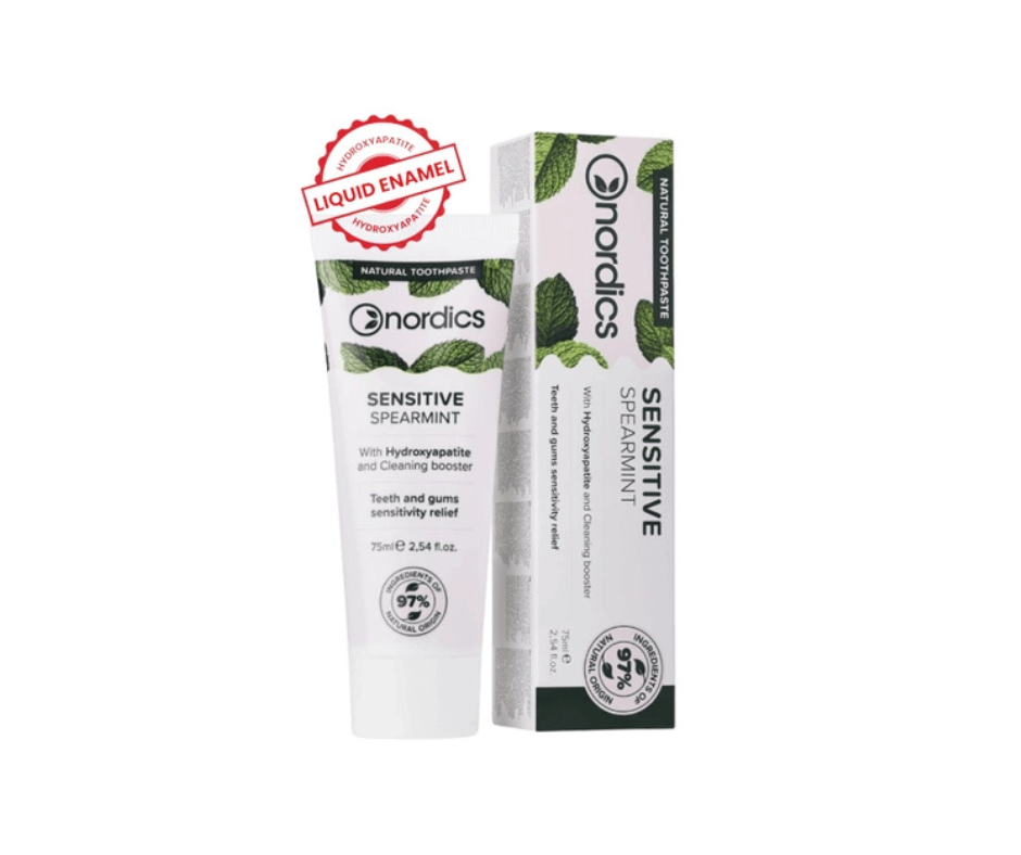Pasta do zębów remineralizująca sensitive z płynnym szkliwem 75 ml - Nordics
