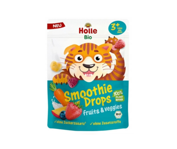 Liofilizowane Chrupki Owocowo Warzywne Smoothie Drops Mix 15 g- Holle Bio