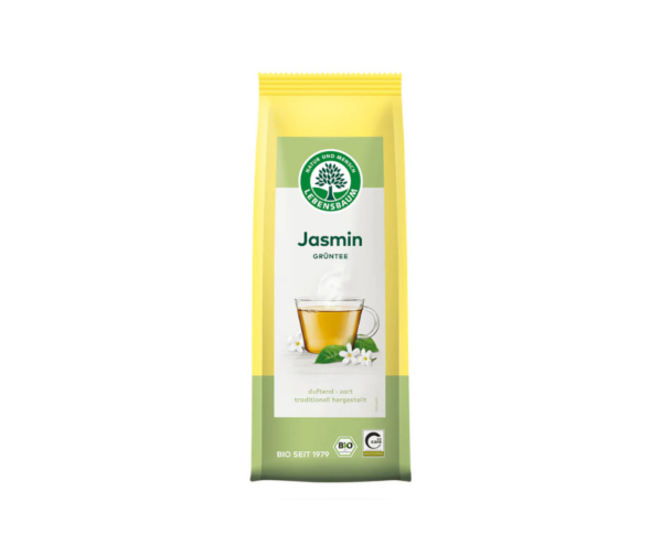 Herbata zielona jaśminowa liściasta BIO 75 g - Lebensbaum