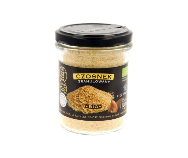Czosnek granulowany BIO 120 g- Pięć Przemian