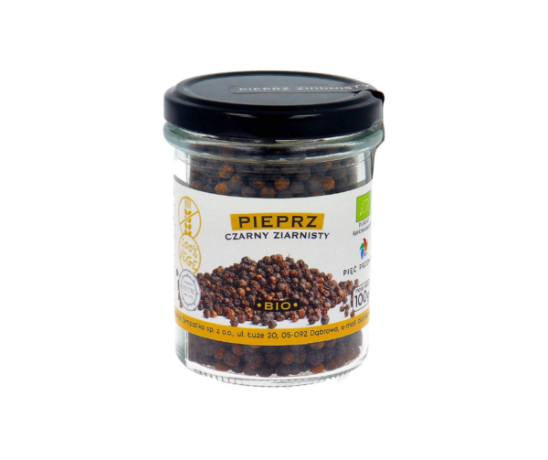 Pieprz czarny ziarnisty BIO 100 g- Pięć Przemian
