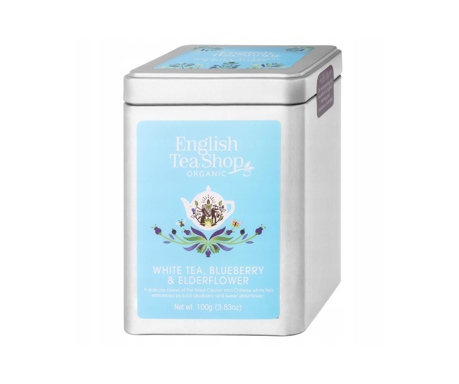 Herbata biała z trawą cytrynową, czarnym bzem i borówkami 100g puszka- English Tea Shop