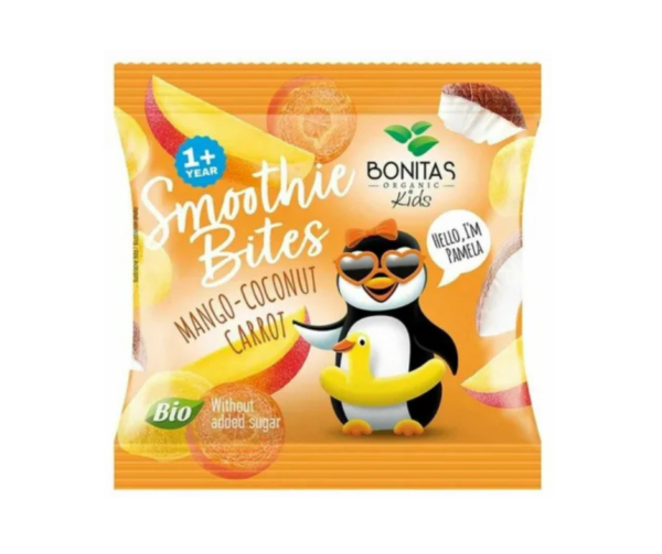 Przekąska Smoothie Bites Mango, Kokos, Marchew BIO 10 g - Bonitas