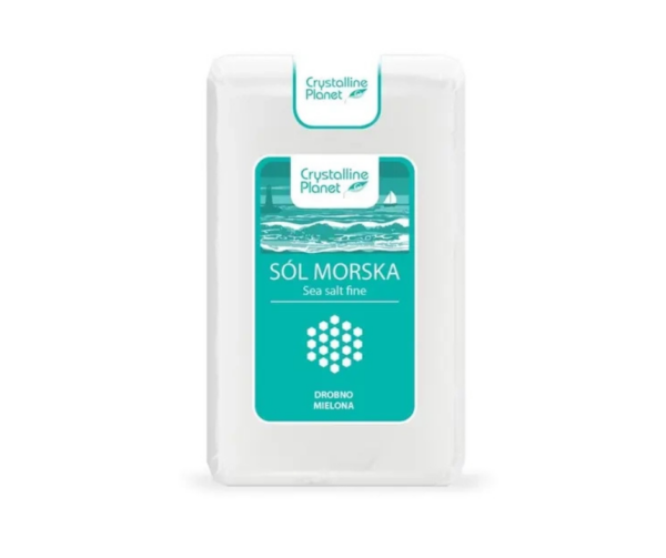 Sól Morska Drobno Mielona 600 g- Crystalline Planet