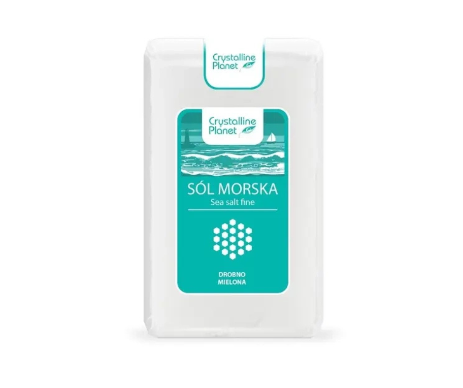 Sól Morska Drobno Mielona 600 g- Crystalline Planet