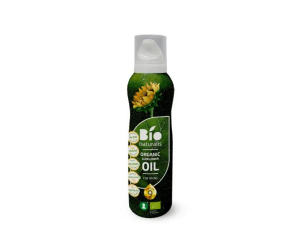 Olej słonecznikowy (spray) do gotowania i smażenia tłoczony na zimno 200 ml- Bio Naturalis