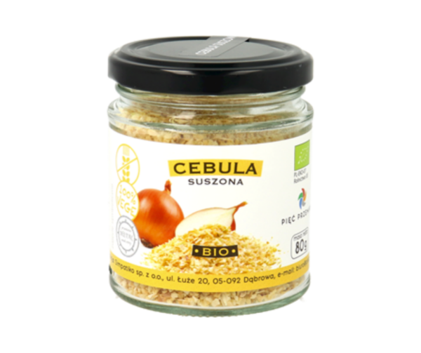 Cebula suszona BIO bezglutenowa 80 g- Pięć Przemian