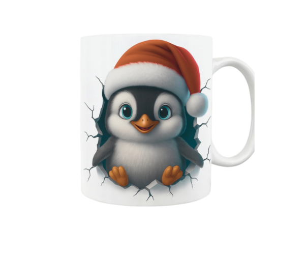 Kubek świąteczny z nadrukiem na Święta Bożego Narodzenia 330 ml Pingwinek