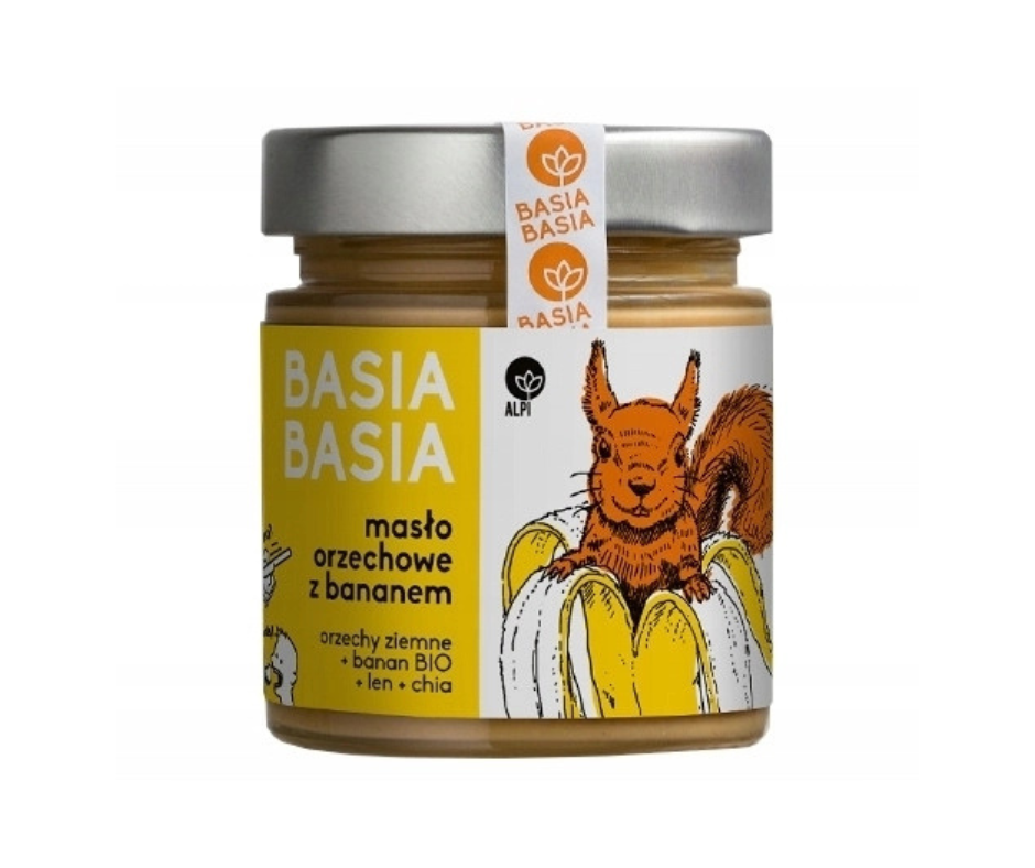 Krem orzechowy z bananem, chia i lnem 210 g- Basia Basia