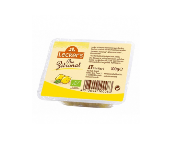 Skórka cytrynowa kandyzowana 100 g BIO- Lecker's