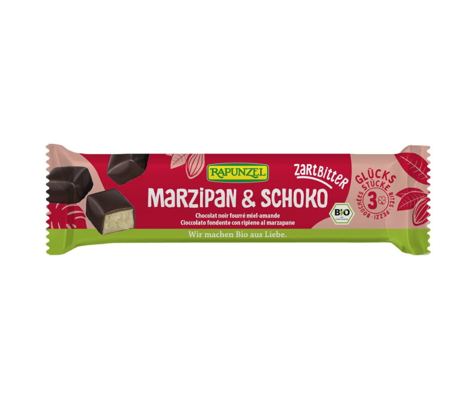 Batoniki marcepanowe z miodem w czekoladzie gorzkiej bio 50 g -Rapunzel