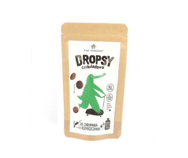 Dropsy czekoladowe bez dodatku cukru bezglutenowe 200g- Pięć Przemian