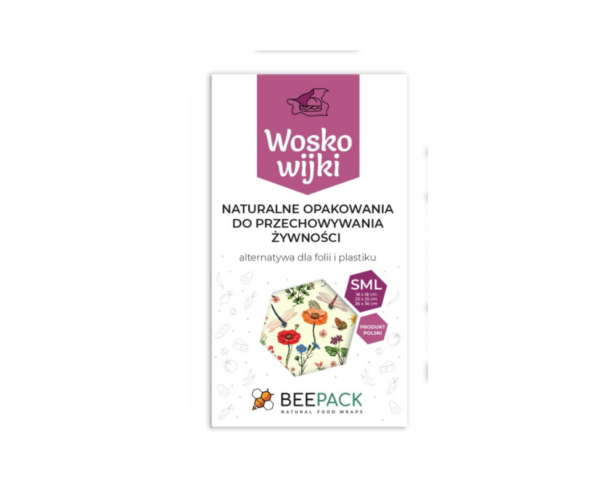 Woskowijki zestaw ŁĄKA (3 woskowijki S+M+L) -Beepack