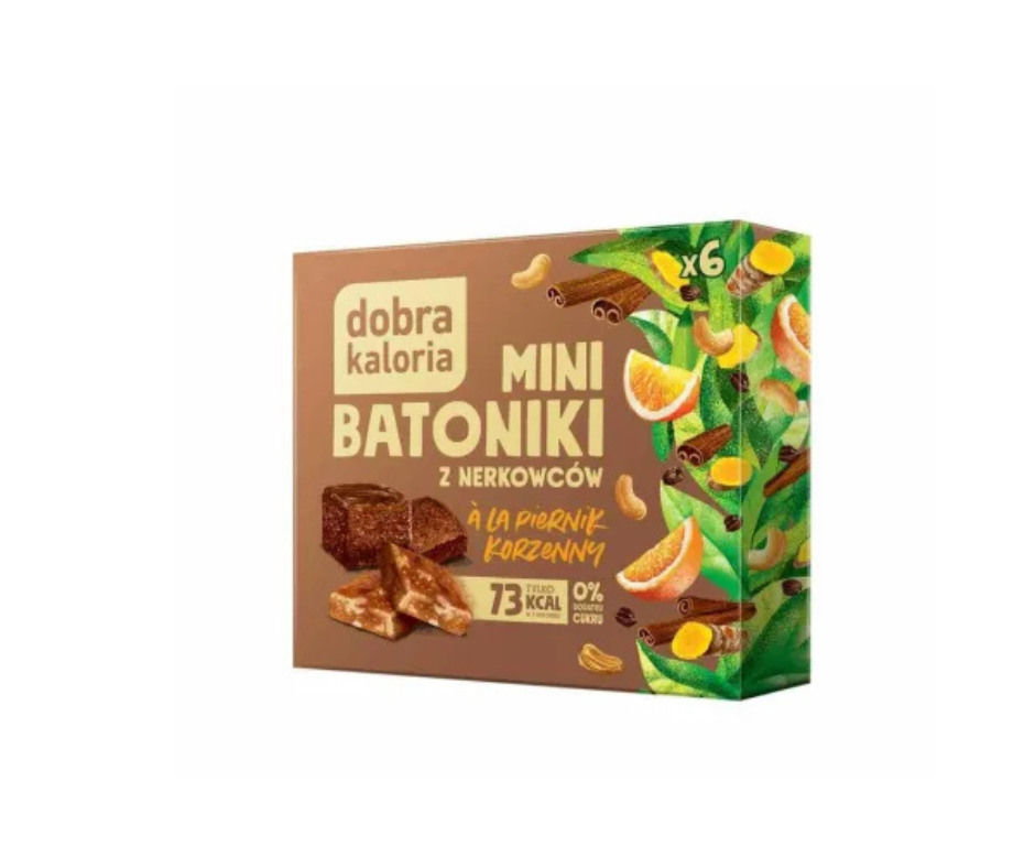 Mini Batoniki z Nerkowców a la Piernik korzenny 102 g (6x 17 g) - Dobra Kaloria