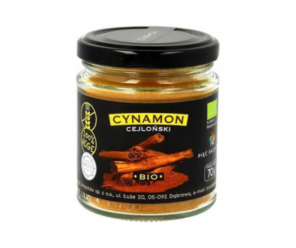 Cynamon cejloński bezglutenowy BIO 70 g - Pięć Przemian