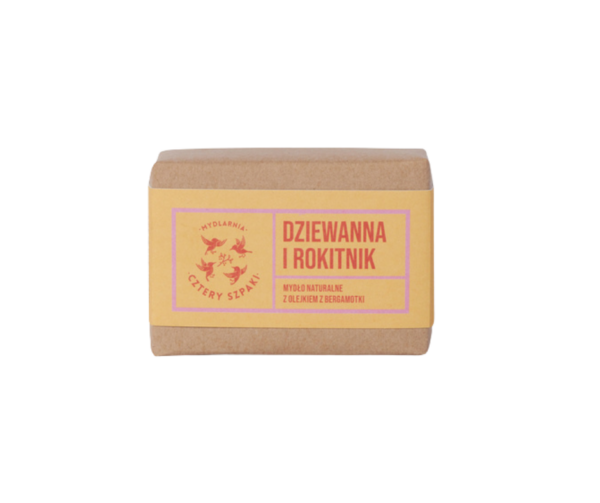 Mydło dziewanna i rokitnik z olejkiem z bergamotki 110 g- Cztery Szpaki