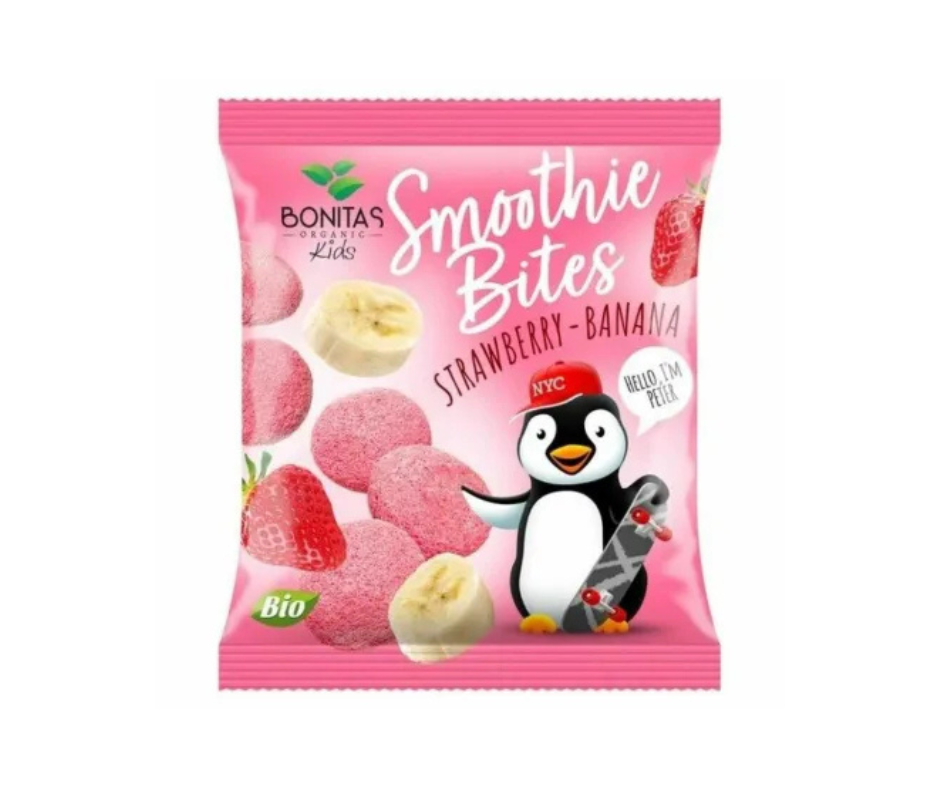 Przekąska Smoothie Bites Truskawka, Banan, Jogurt BIO 10 g - Bonitas