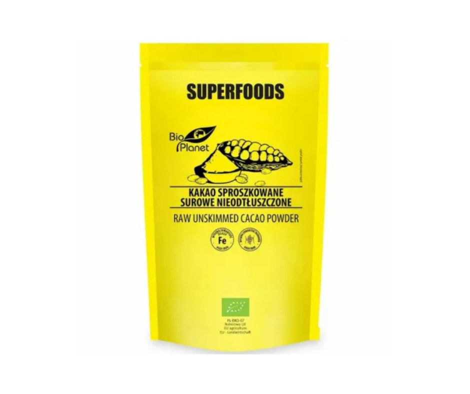 Kakao Sproszkowane Surowe Nieodtłuszczone Bio 150 g - Bio Planet