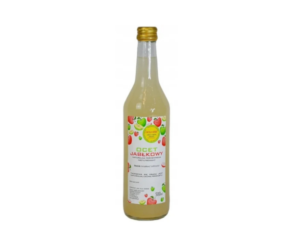 Ocet jabłkowy niepasteryzowany, niefiltrowany 500ml- Jak dla Siebie