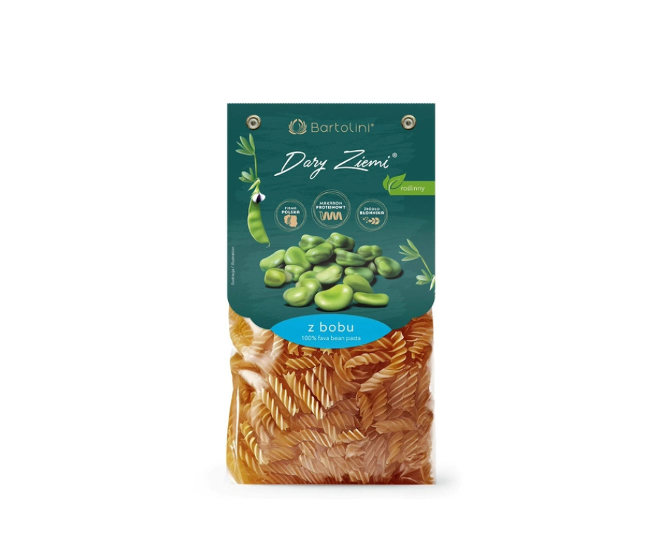Makaron proteinowy świderki z bobu 250 g - Bartolini