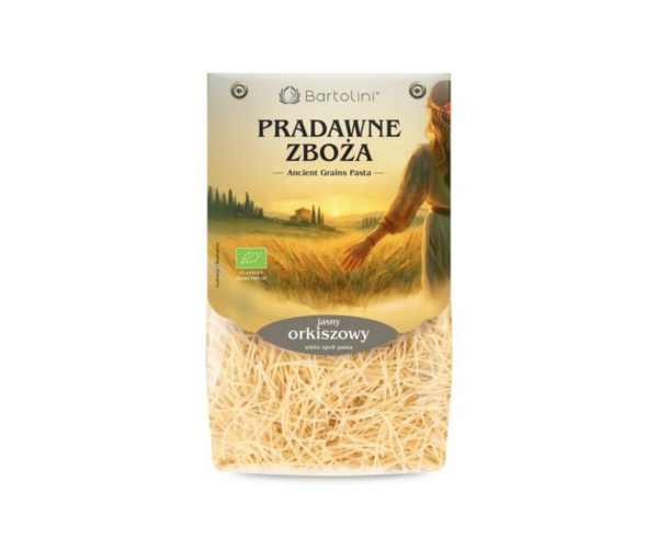 Makaron orkiszowy jasny Pradawne zboża, nitka, EKO, 250g- Bartolini