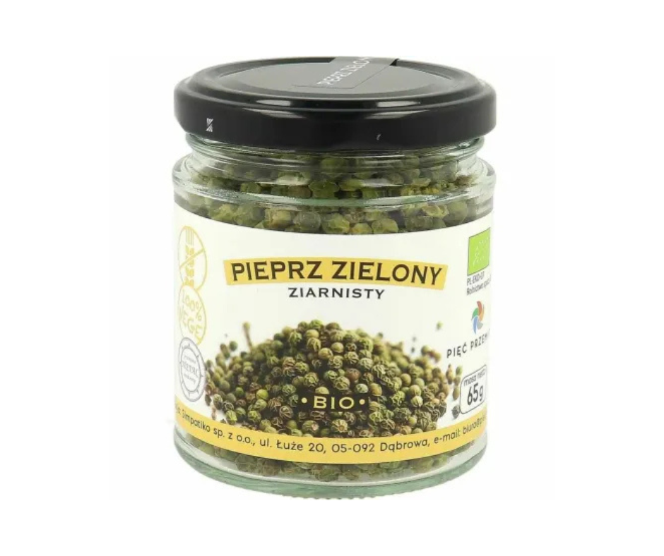 Pieprz Zielony Ziarnisty BIO 65 g - Pięć Przemian