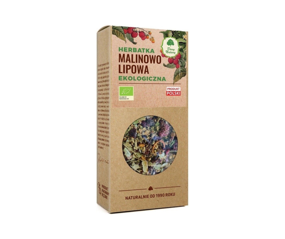 Herbatka malinowo lipowa eko 80 g - Dary Natury