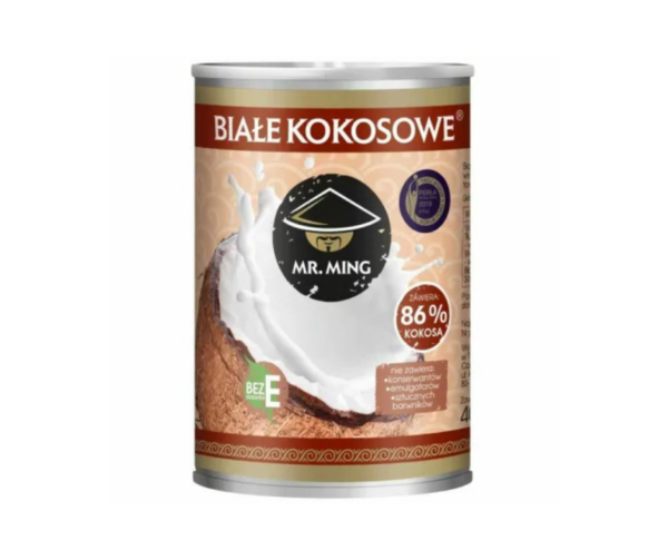 Białe Kokosowe Mleczko 86% Kokosa 400 ml - Mr. Ming