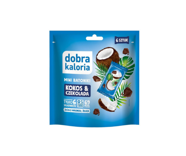 Mini batoniki kokos & czekolada 102 g (6 sztuk) - Dobra Kaloria