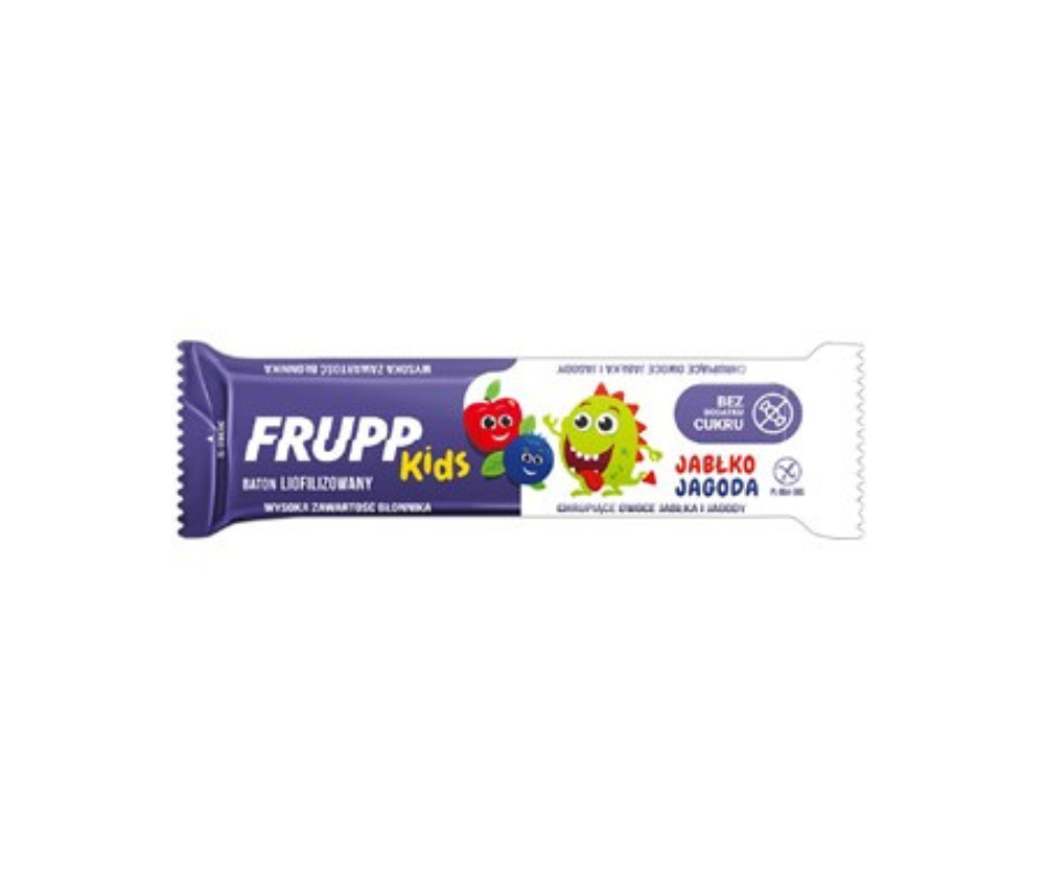 Baton dla dzieci liofilizowany jabłko-jagoda Bezglutenowy 9g - Frupp