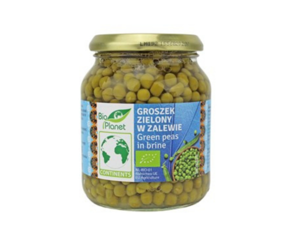 Groszek zielony w zalewie bio 350g/230g- Bio Planet