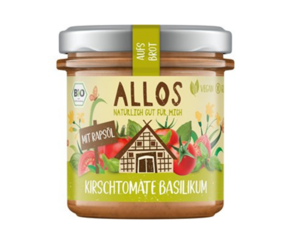 Pasta kremowa z pomidorami cherry i bazylią bezglutenowa bio 140 g- Allos