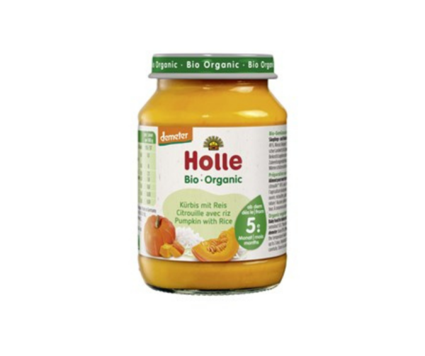 Danie dynia z ryżem bez cukru bezglutenowe od 5. miesiąca demeter bio 190g- Holle