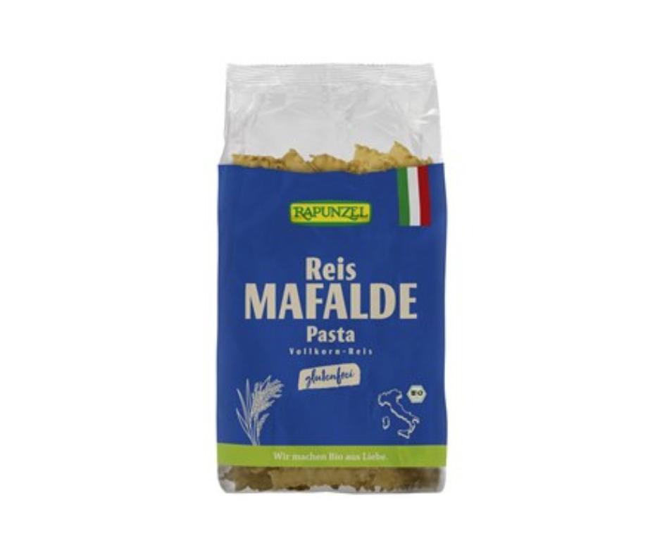 Makaron ryżowy razowy Mafalde bezglutenowy bio 250g- Rapunzel