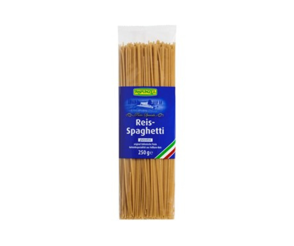 Makaron ryżowy razowy Spaghetti bezglutenowy bio 250g- Rapunzel