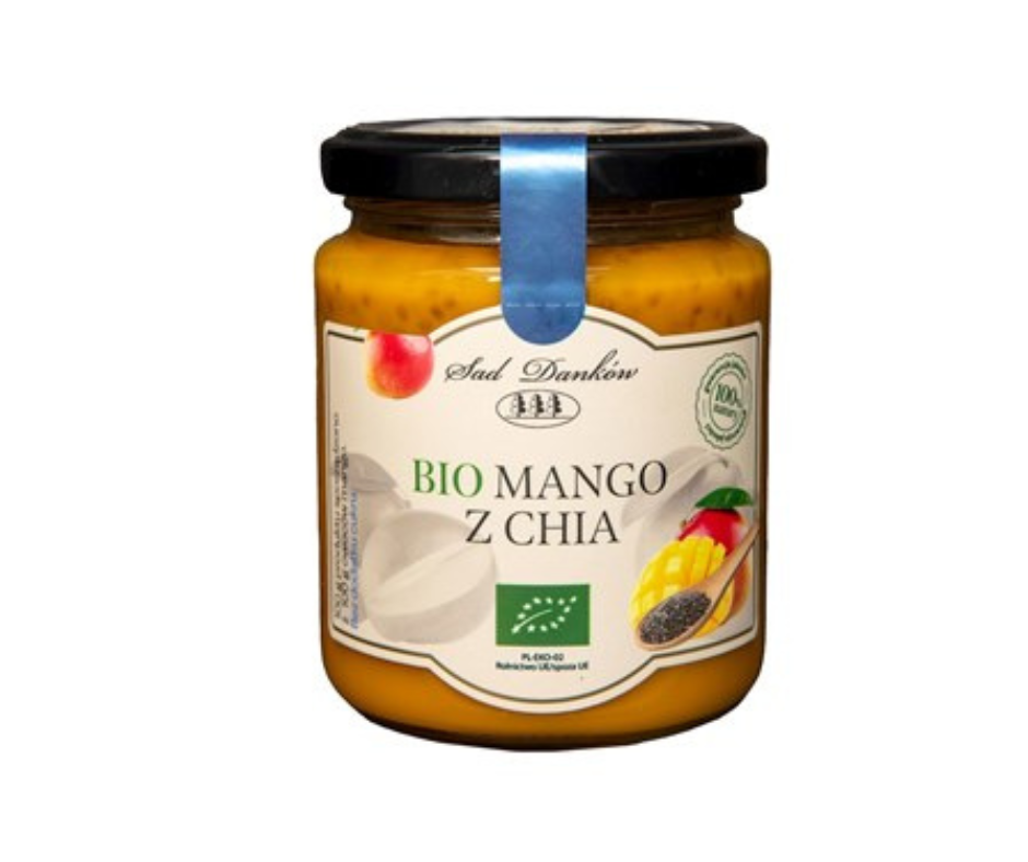 Mango z chia bez dodatku cukrów bio 250 g - Sad Danków