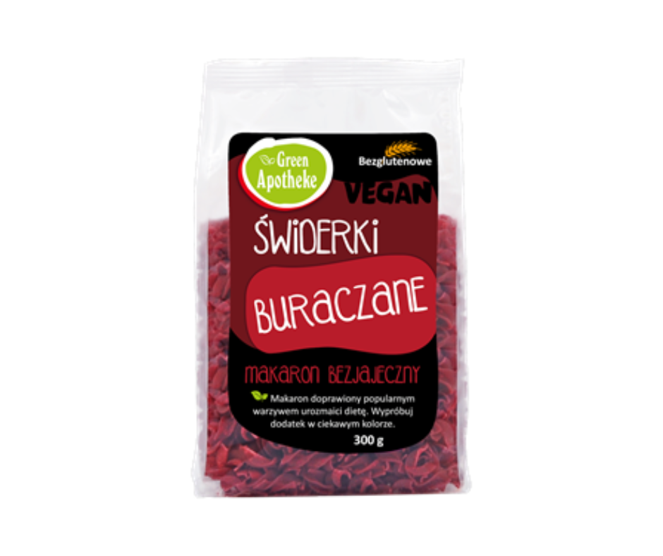 Makaron (kukurydziany z burakiem) świderki bezglutenowy 300 g- Apotheke