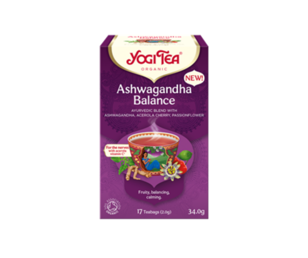 Herbatka ajurwedyjska równowaga z ashwagandhą (ASHWAGANDHA BALANCE) BIO (17 x 2 g) 34 g- Yogi Tea