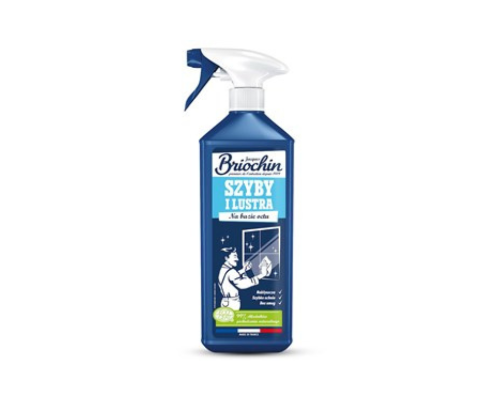 Płyn do mycia szyb i luster z octem w sprayu eco 750 ml-Briochin