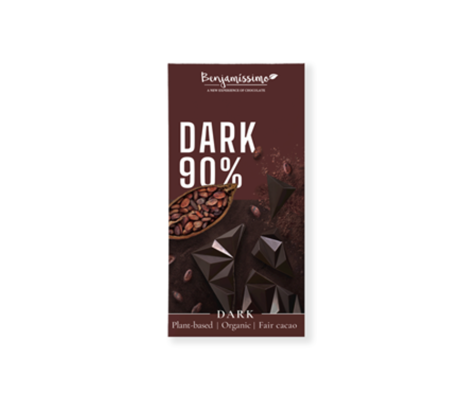 Czekolada gorzka 90% bezglutenowa bio 60g- Benjamissimo