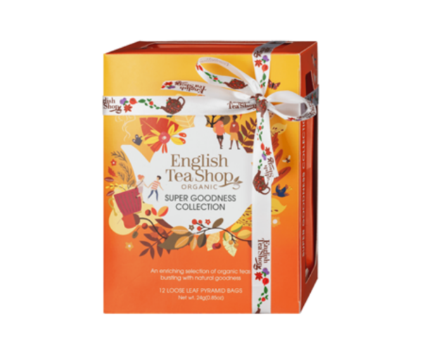 Kolekcja herbatek owocowo-ziołowych bio piramidki (super goodness- 6 smaków) (12 x 2 g) 24 g - ENGLISH TEA SHOP