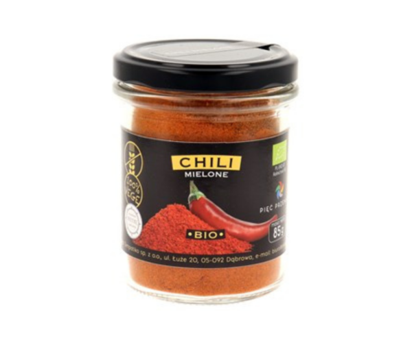 Chili mielone bezglutenowe bio 85 g- Pięć Przemian