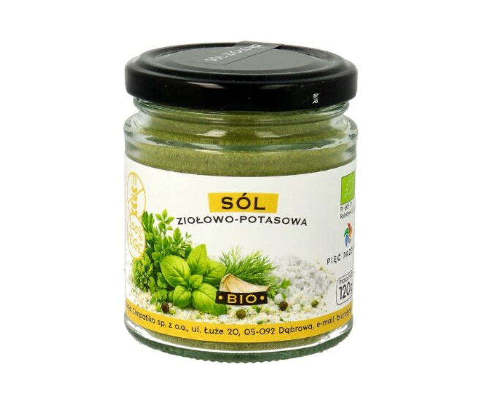 Sól ziołowo-potasowa BIO 120 g - Pięć Przemian