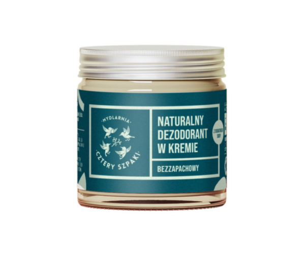 Naturalny dezodorant w kremie bezzapachowy z dodatkiem sody 60ml- Cztery Szpaki