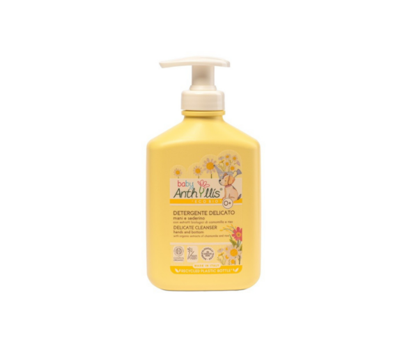 Delikatny bio płyn do mycia twarzy, rąk i higieny intymnej dla dzieci i niemowląt, Certyfikowany, 300 ml, Baby Anthyllis