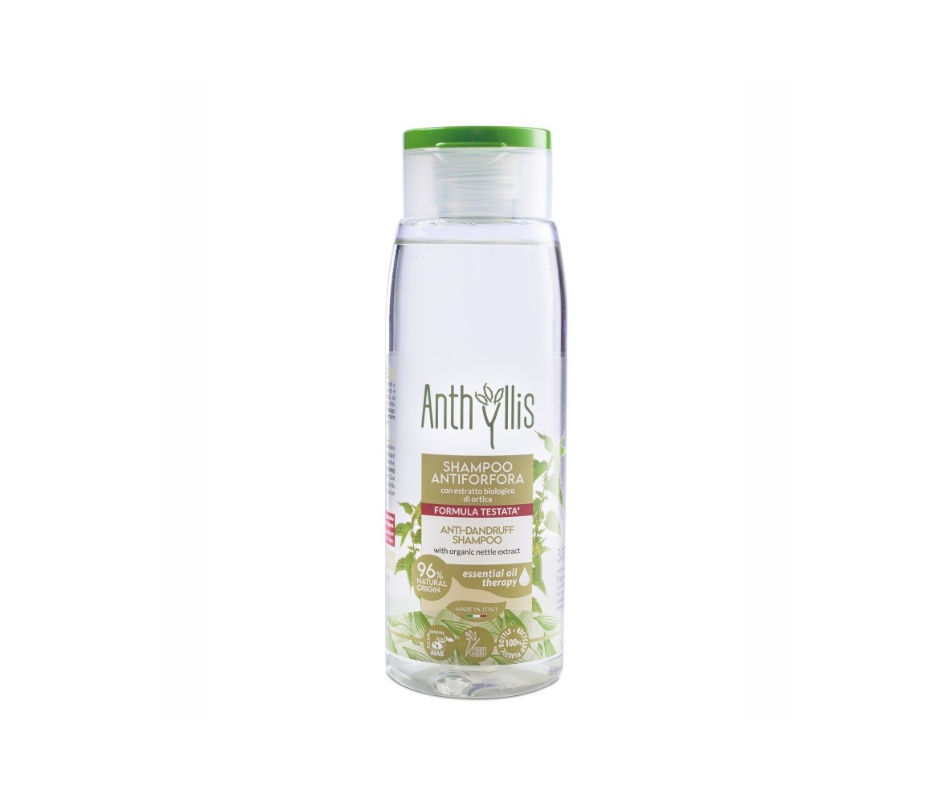Bio Szampon przeciwłupieżowy z ekstraktem z organicznej pokrzywy, przetestowana formuła, 300 ml, -Anthyllis,