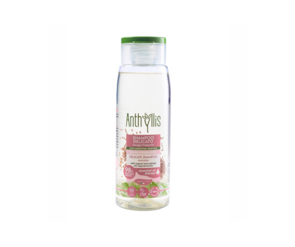 Bio Szampon do częstego mycia włosów, z roślinną keratyną i ekstraktem z lnu, Certyfikowany, 300 ml, Anthyllis,