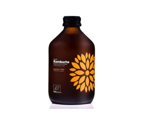 Kombucha z acerolą i imbirem bezglutenowa bio 330 ml - Vigo