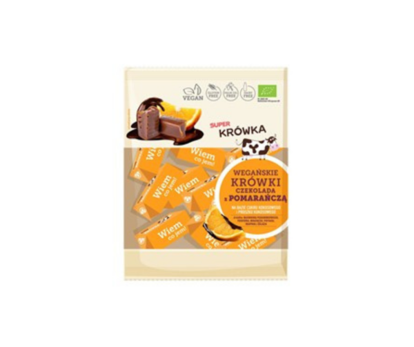 Krówki czekolada z pomarańczą bezmleczne bezglutenowe bio 150g -Me gusto