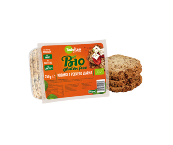 Chleb z pełnego ziarna krojony bezglutenowy bio 250g -Balviten